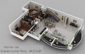 Latest duplex house designs | awesome duplex home design ideas in india. á‰ 3d Duplex 4th Floor Side Fresh Design