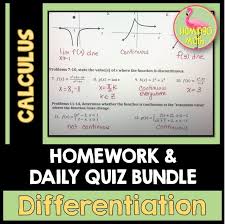 This Is A Bundle Of 13 Homework Assignments And Daily Content Quizzes For Differentiation Designed For Ap Calculus Ab Or B Calculus Ap Calculus Ab Ap Calculus