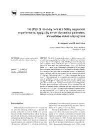 PDF) The effect of rosemary herb as a dietary supplement