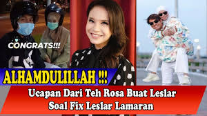 Rizky billar bermain di serial jodoh wasiat bapak (jwb) babak 2 tayang di antv. Wooww Ucapan Dari Teh Rosa Buat Leslar Soal Fix Leslar Lamaran Youtube