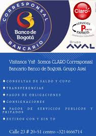 Para el cliente interno y externo de las compañías. Servicios Punto Express Arauca Visitanos Servicios Punto Express Sas Agente Autorizado Claro Colombia Calle 23 20 51 Arauca Arauca Whatsapp 3214666714 8855000 Te Ofrecemos Nuestro Nuevo Servicio Claro Corresponsal Bancario Banco Bogota Grupo