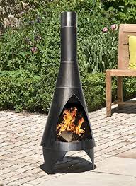 Buschbeck Garten Feuerstelle Gartenkamin Terassenofen Colorado Silber Schwarz 45 X 45 X 125 Cm Kuche Haushalt Feuerstelle Feuerstelle Garten Kamin