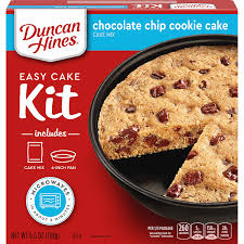 Bake at 350 degrees for 40 minutes. Amazon Com Duncan Hines Easy Cake Kit Chocolate Chip Cookie Cake Mix 6 6 Oz Grocery Gourmet Food