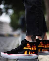 Thrasher X Vans Sk8 Hi Pro Vans Sk8 Hi Pro Costume Shoes Sock Shoes
