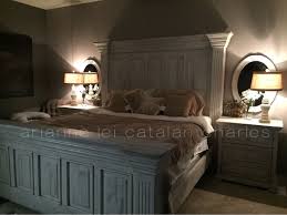 2 5 2017 Isabella Bed And Nightstands From American Furniture Warehouse Oval Mirrors In Distressed White From Kirk Remodel Bedroom Furniture Bedroom Decor