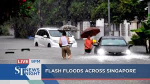 As much as 161.4mm was recorded in western singapore from 12.25pm to 3.25pm, pub said. Flash Floods Across Singapore St News Night Youtube