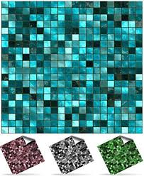 30 Turquoise Self Adhesive Mosaic Wall Tile Decals For Https Www Amazon Co Uk Dp B015owf3t6 Ref Cm Sw R Bathroom Tile Stickers Tile Bathroom Style Tile