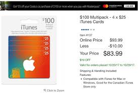 Costco gift cards are called costco shop cards (or costco cash cards), and they are available in denominations from $25 to $1,000. Costco Itunes Card Sale 20 Off 100 Multipacks 71 49 After Masterpass Discount Iphone In Canada Blog