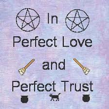 Free ancient symbols cross stitch charts: In Perfect Love And Perfect Trust Pagan Cross Stitch