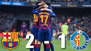 In 20 (90.91%) matches played at home was total goals (team and opponent) over 1.5 goals. Barcelona Vs Getafe 2 1 La Liga 2020 Match Review Youtube
