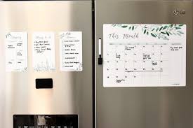 Magnetic Fridge Calendar Monthly Whiteboard Planner Large Planner 28cm X 38cm Watercolour Leaves Whiteboard Planner Magnetic Calendar Fridge Calendar Organization