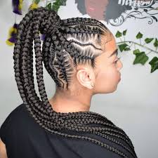 Ghana braids with high bun. The Most Gorgeous African Hair Braiding Styles Styles 2d