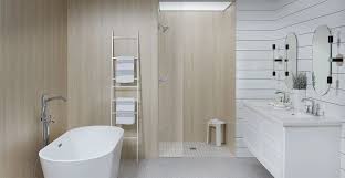 Slate tile around the shower enclosure brings in an appealing look to the entire bathroom. Wetwall The Ultimate Water Proof Surface Dimensions In Wood Columbia Mo