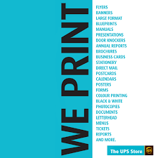 The ups store handles a wide variety of print jobs, including business cards, postcards, banners, signs, presentations, newsletters, flyers and much more. The Ups Store 1417 Home Facebook