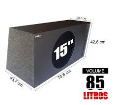 Caixa De Fibra Para Som Automotivo Caixa De Som Dutada 1 X 15 Com 85 Litros Caixa De Som Som Caixa