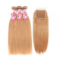 When did you start wearing weave? Straight Weave Hairstyles Honey Blonde Bundles With 4 4 Lace Closure Alipearl Hair