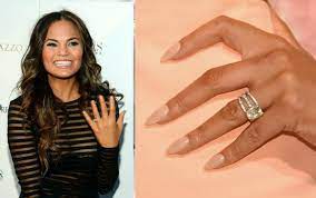 Chrissy Teigen Engagement Ring Celebrity Engagement Rings Chrissy Teigen Engagement Ring Engagement Rings Vintage Halo