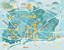 Browse photos and videos of barcelona. Map Of Barcelona By Diana Stanciulescu For Conbook Verlag Barcelona City Map Barcelona Map Map Design