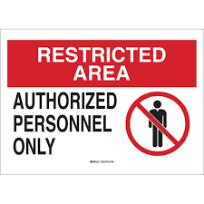 This authorized only restricted area sign has official osha headers for safety protocol and compliance. Restricted Area Authorized Personnel Only Sign Brady Part 95466 Brady Bradyid Com Sg
