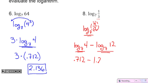 Savvas realize answer key algebra 1 + my pdf collection 2021. Algebra 2 Section 6 5 Properties Of Logarithms Youtube