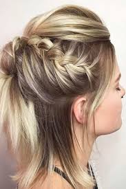 Luscious braided half up hair. 73 Stunning Braids For Short Hair That You Will Love