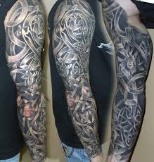 Black And Grey Full Sleeve Tattoo Ideas Top 43 Celtic Sleeve Tattoo Ideas 2020 Inspiration Guide In 2020 Celtic Sleeve Tattoos Full Sleeve Tattoos Sleeve Tattoos