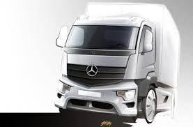 Mercedes Benz Will Take Off The Wraps Of Their New Antos Truck In September While Sales Will Commence Truck Design Mercedes Benz Trucks Automotive Illustration