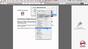 How To Save A Pages Document To Word Or Pdf Youtube