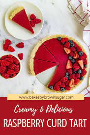 Raspberry Curd Fruit Tart Recipe Easy Tart Recipes Raspberry Desserts Dessert Recipes