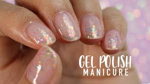 glitter fade gel manicure