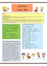 Article A An The Worksheet Free Esl Printable Worksheets Made By Teachers Articles Worksheet English Worksheets For Kids English Grammar For Kids