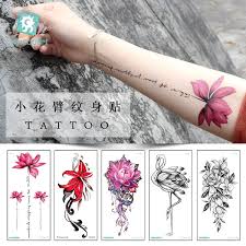 Tetování pro malé parádnice s motivem mořské panny. Multi Pattern Environment Friendly Waterproof Perspiration Disposable Tattoo Stickers Artistic Style Male And Female Flower Arm Tattoo Stickers With Random Patterns 5pcs Wish