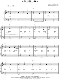 Leonard cohen hallelujah beginner piano arrangement. Leonard Cohen Hallelujah Sheet Music Easy Piano In C Major Transposable Download Print Easy Sheet Music Hallelujah Sheet Music Sheet Music
