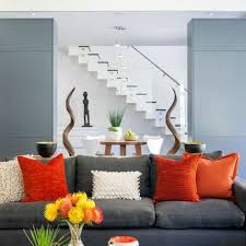 15 ways to decorate with gray. Grey Green Orange Living Room Design Ideas Pictures Remodel And Decor Page 10 Living Room Orange Living Room Color Schemes Grey Sofa Living Room