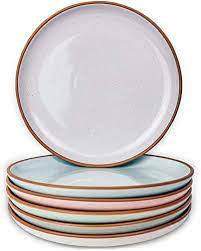 Gibson elite portina 124306.16r round everyday 16 piece reactive glaze dinnerware set plates, bowls, and mugs, microwave and dishwasher safe, white gibson 3.2 out of 5 stars with 5 ratings Mora Ceramic Plates Set 7 8 In Set Of 6 The Dessert Salad Appetizer Small Dinner Etc Plate Microwave Oven And Dishwasher Safe Scratch Resistant Kitchen Porcelain Dish Assorted Colors