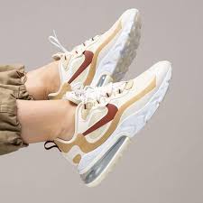 2020 Nike Beige Air Max 270 React Sneakers In 2020 Nike Air Shoes Nike Air Max Buy Sneakers Online