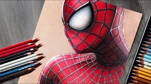 For tumblr, facebook, chromebook or websites. Spider Man Drawing In Colored Pencils On Behance