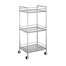glass shelved bathroom trolley 3 tier from homebase co uk trolleys kitchen units behind the toilet organizer