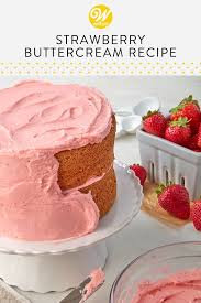 Fresh Strawberry Buttercream Frosting Recipe Recipe Frosting Recipes Buttercream Frosting Recipe Icing Recipe