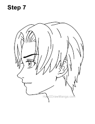 Welcome to a tutorial on how to draw boy (bishie) hair! How To Draw A Manga Boy With Parted Hair Side View Step By Step Pictures How 2 Draw Manga