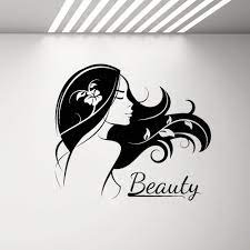 Silhouette black hair salon logo. Beautiful Girl Lady Silhouette Wall Decal Bedroom Hair Beauty Salon Logo Vinyl Stickers Mural Room Decoration Decals G330 Wall Stickers Aliexpress