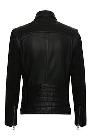 39 Jetz 39 Mixed Media Leather Biker Jacket Black From Boss Orange For Men For 447 99 In The Official Hugo Bo Jackets Biker Jacket Leather Biker Jacket