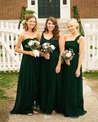 Dark Green Bridesmaids Gowns Vintage Cheap Price Formal Party Homecoming Green Bridesmaid Dresses Cheap Long Bridesmaid Dresses Forest Green Bridesmaid Dresses