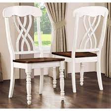 Homebelle Set Of 2 Antique White Farmhouse Dining Chairs 2g724 Lamps Plus Farmhouse Dining Chairs White Side Chair Dining Chairs