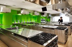 The Cheerful International Technical Chef College In Japan Kitchen Design Cooking School Interior Cafeteria Design