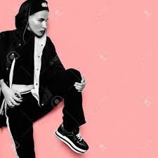 Shirt, urban, ancient looking, tomboy, black, stars. Tomboy Girl Model Style Urban Outfit Dance Hip Hop Clothing Fashion Stock Photo Picture And Royalty Free Image Image 74304824