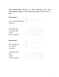 Contoh Surat Perjanjian Perkongsian Perniagaan Aku Dan Dunia Kita Surat Pixel Pdf