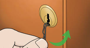 Insert the knife into the keyway's bottom; How To Open A Door With A Knife 6 Steps With Pictures Wikihow