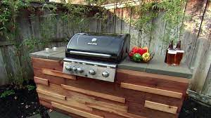 Redwood Barbecue Grill Island Outdoor Grill Station Outdoor Barbeque Outdoor Grill Island