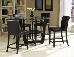 Modern High Bar Table Sets Contemporary Black Round Glass Top Coun Counter Height Dining Table Set Glass Round Dining Table Counter Height Dining Room Tables